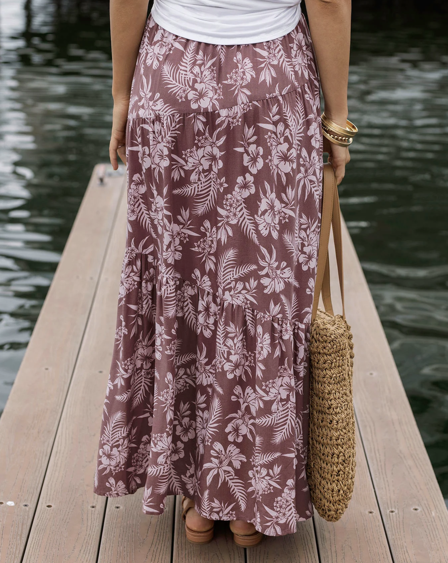 Grace & Lace Pocketed Tiered Maxi Skirt — 3 Sisters Boutique Grace & Lace Pocketed Tiered Maxi Skirt — 3 Sisters Boutique